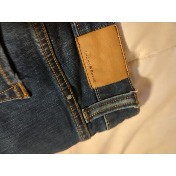 Lucky Brand Women's Plus Size 24W Emma Crop Jeans Blue Cotton Blend Zip Solid - Picture 9 of 9